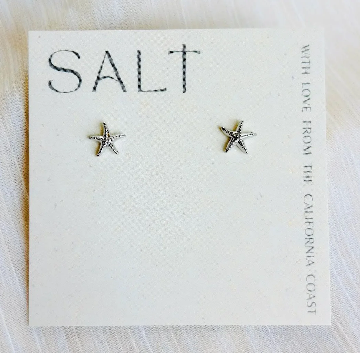 Silver Starfish Stud Earrings