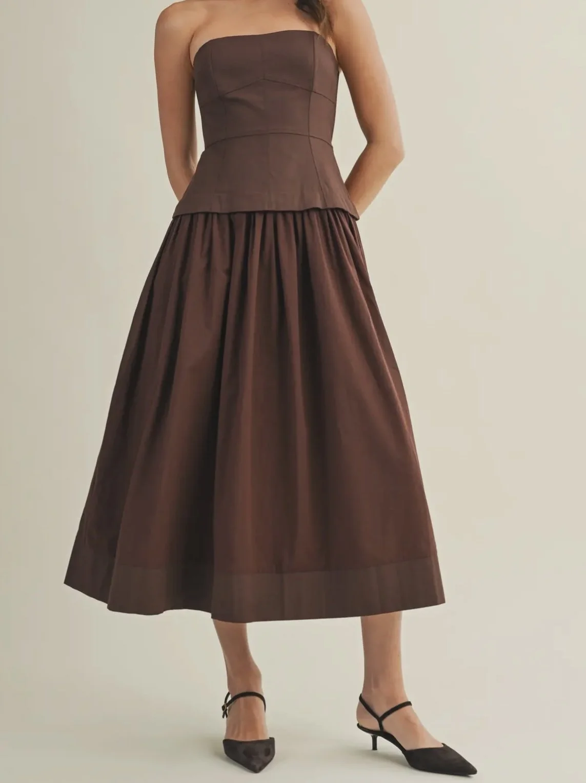 Corset Lined Strapless Dress