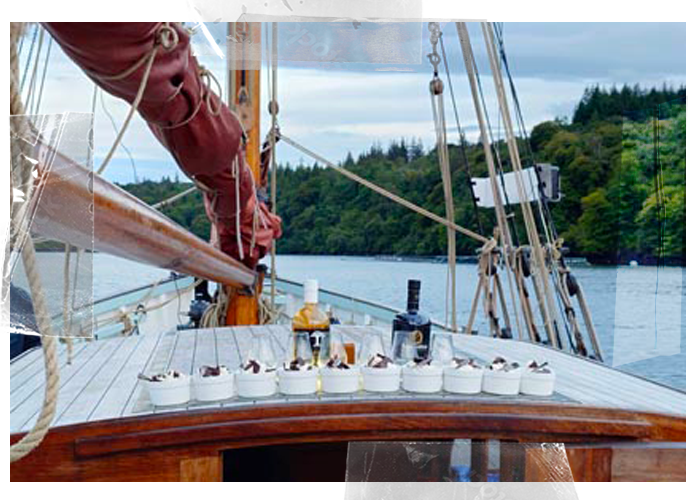 Beautiful view of deck and scrumptious pudding