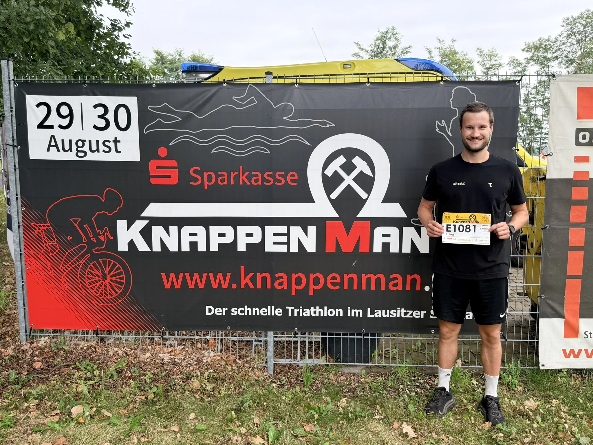 Lukas Meffert vor dem Start seiner ersten Langdistanz beim Knappenman.