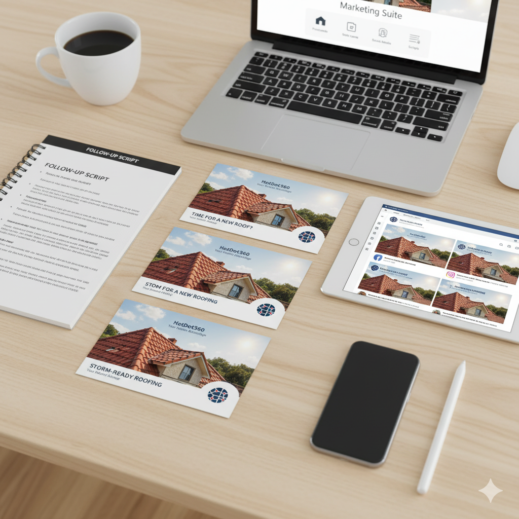Marketing Tools – auto-generate postcard templates, social media posts, and follow-up scripts.