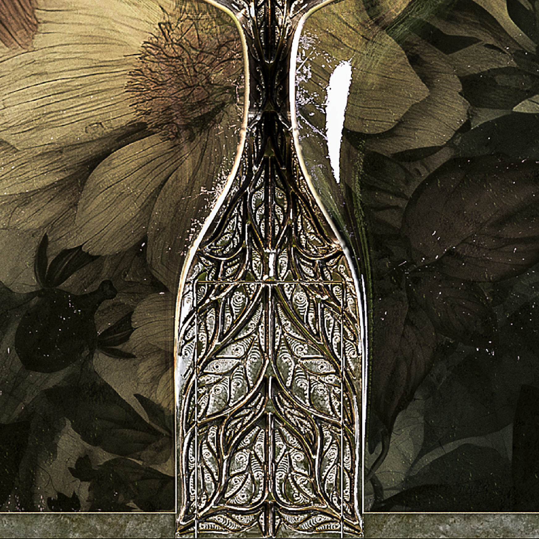 Poetic portrait of Liora with red camellia symbolism by Amittai Lee Antoine.