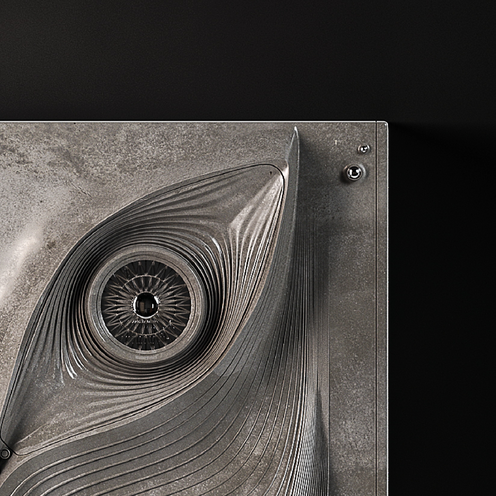 Isolde in Slim House by Amittai Lee Antoine: concrete body adorned with architectural ornament in a poetic drawing.