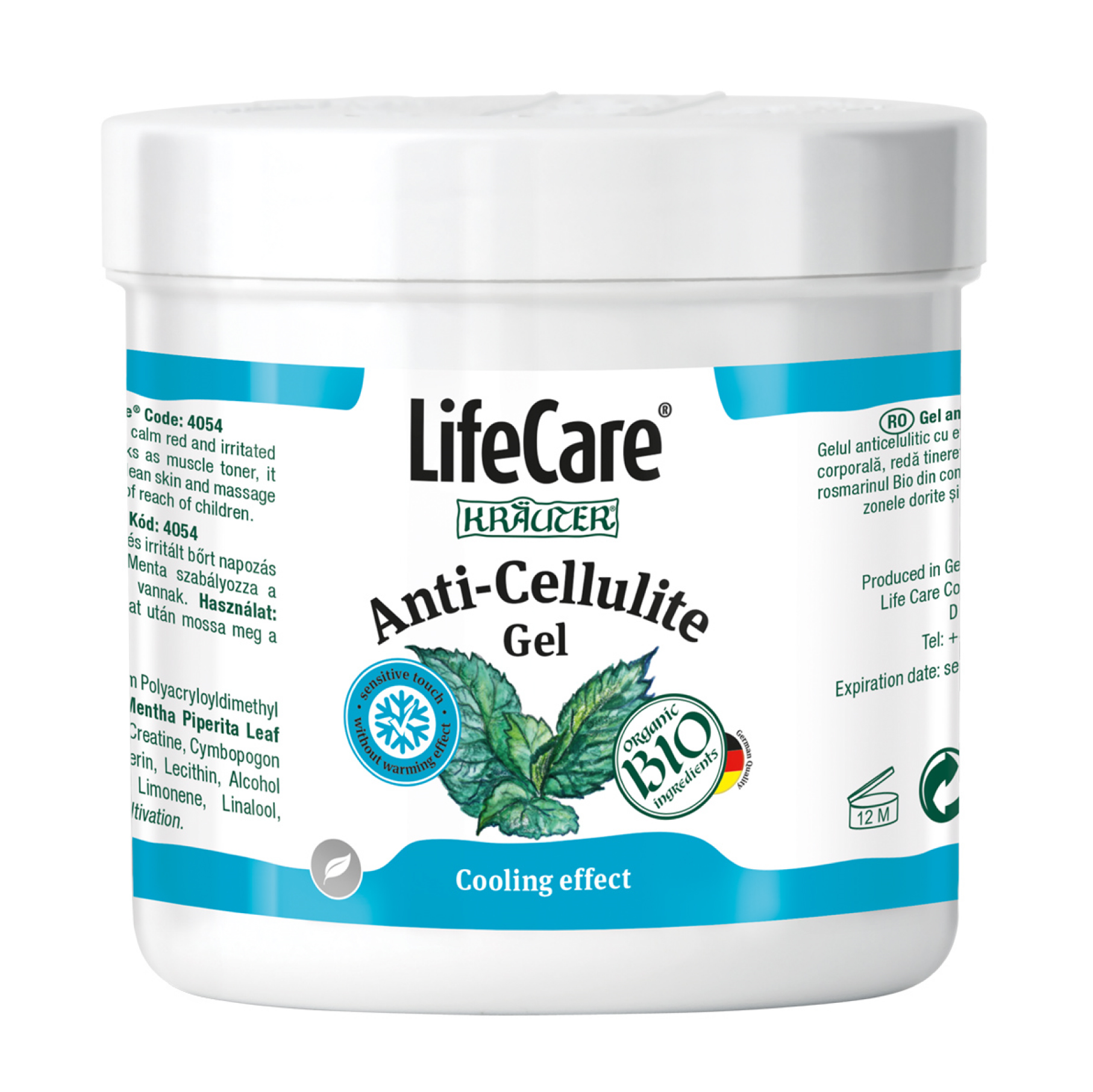 Gel anticellulite sensitive touch, con menta BIO