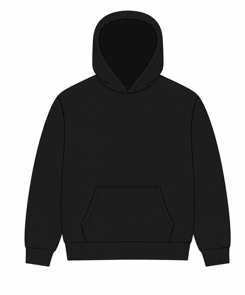 SIGNATURE OVERSIZED HOOD IN BLACK