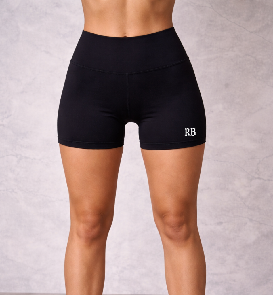 TRAINING HIGH WAIST SHORTS IN BLACK