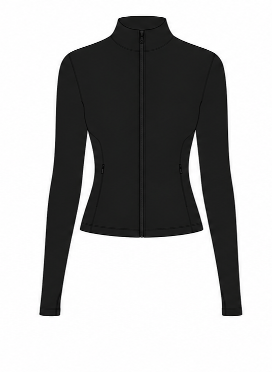 SCULPT ZIP JACKET IN BLACK