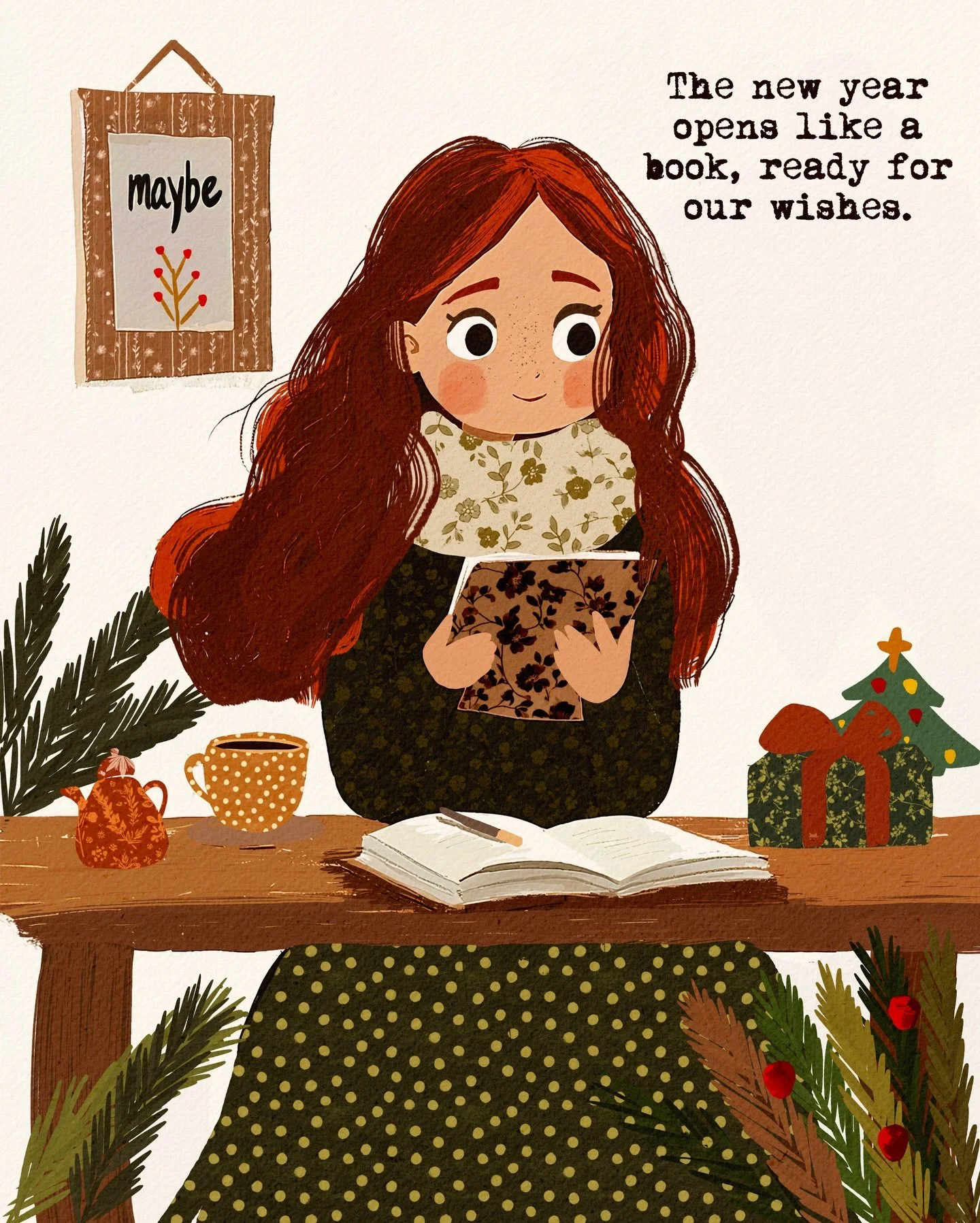 🥹✨
The new year opens like a book, ready for our wishes.

Some pages are blank, some already dog-eared, some still smell like fresh paper and hope.
Here&rsquo;s to slow beginnings, cozy thoughts, and writing the next chapter gently &mdash; one warm 