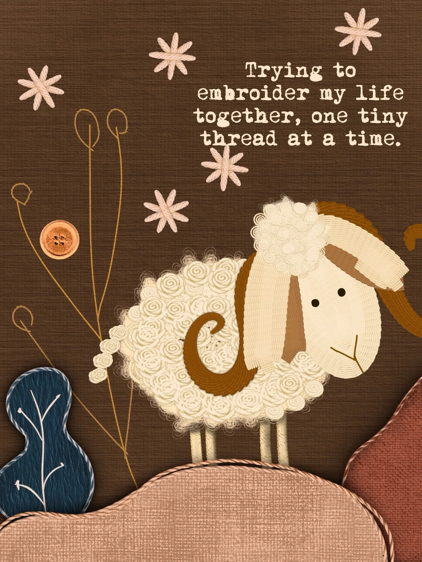 I think this might be one of the cutest things I&rsquo;ve ever created 🥹🪡🤍

I&rsquo;m working on a brand new embroidery Procreate brushset and it feels like stitching little stories with thread and moonlight.
Every tiny swirl, every soft texture i