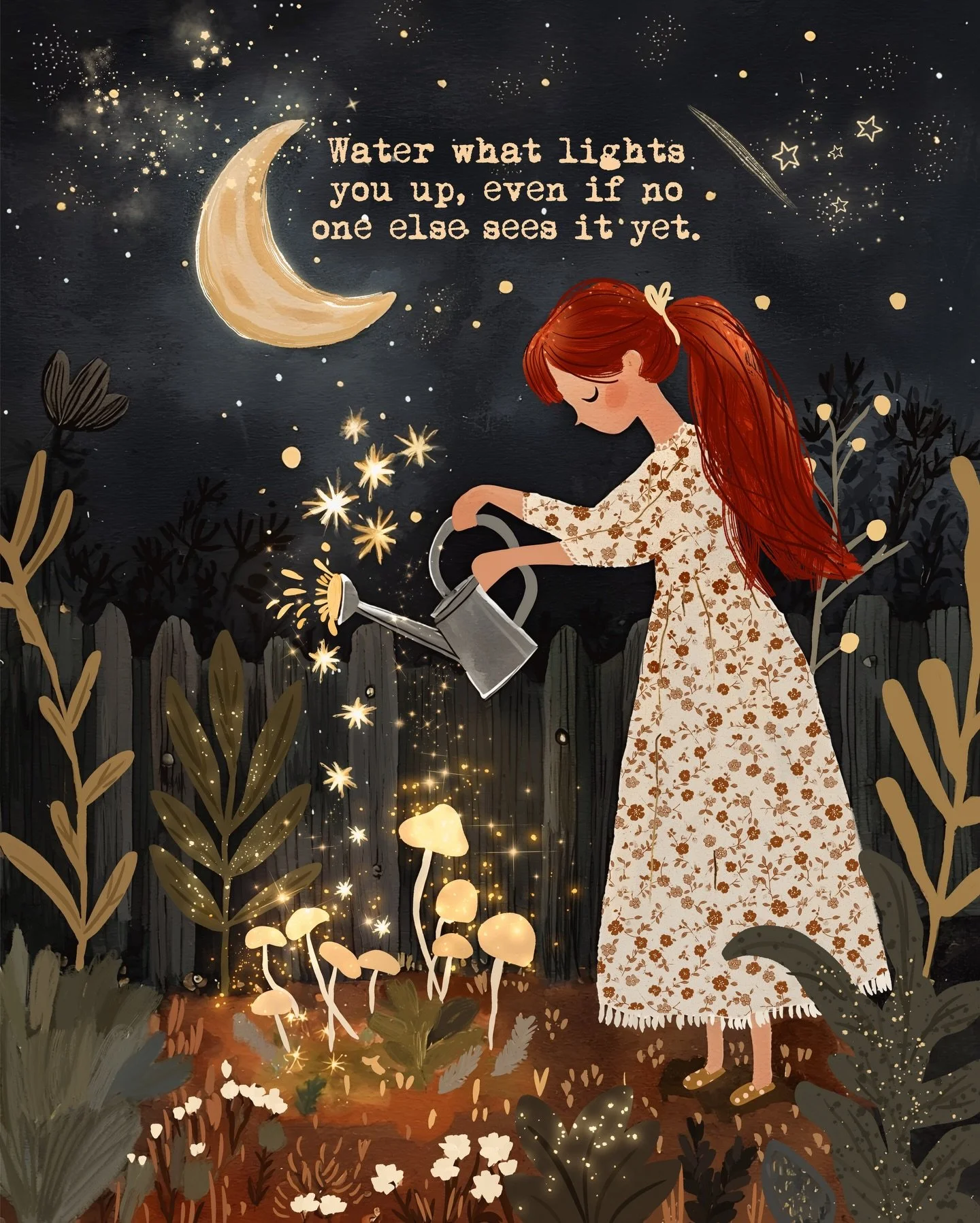 There are dreams you share with the world&hellip;
and dreams you protect like tiny glowing mushrooms in the dark 🌙✨

This piece is about tending your own light.
About choosing to nurture what feels true to you, even when it is still small, still uns