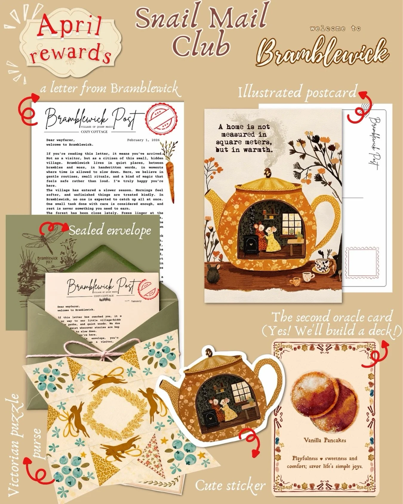 🐌💌 April mail from Bramblewick is here 🤎 Thank you for the love of last month, there are so many of us! Last spots available!

Welcome to Bramblewick, dear wayfarer 🥨

You&rsquo;ve discovered a small hidden village, where letters travel slowly an