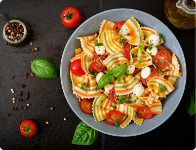 Chicken skewers with slices sweet  peppers dill