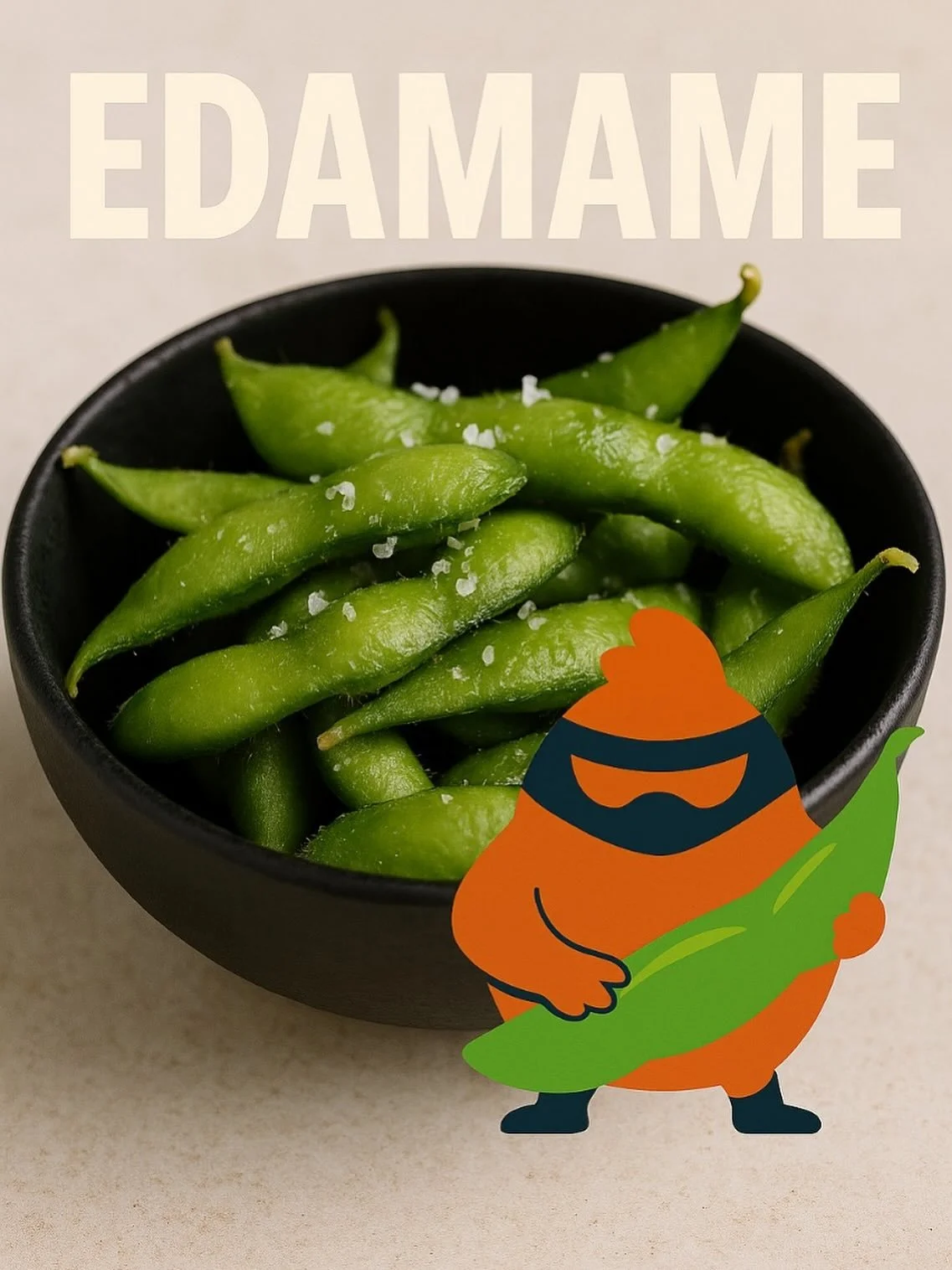 Edamame duket e thjesht&euml;&hellip; por n&euml; Japoni &euml;sht&euml; roli i par&euml; i &ccedil;do vakti.
E leht&euml;, e kripur, e fresk&euml;t - zakonisht hahet para ushqimit ose me nj&euml; pije t&euml; ftoht&euml;.

Dhe jo, nuk hahet l&euml;k
