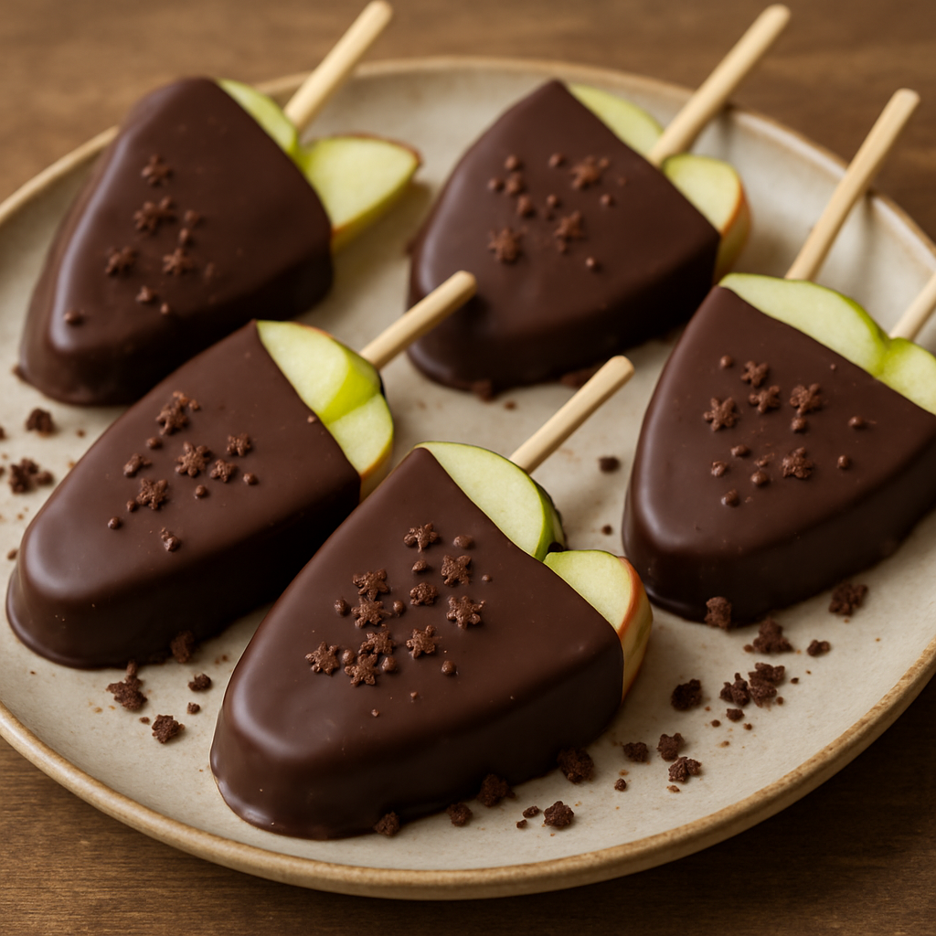 Chocolate Covered Apple Slices