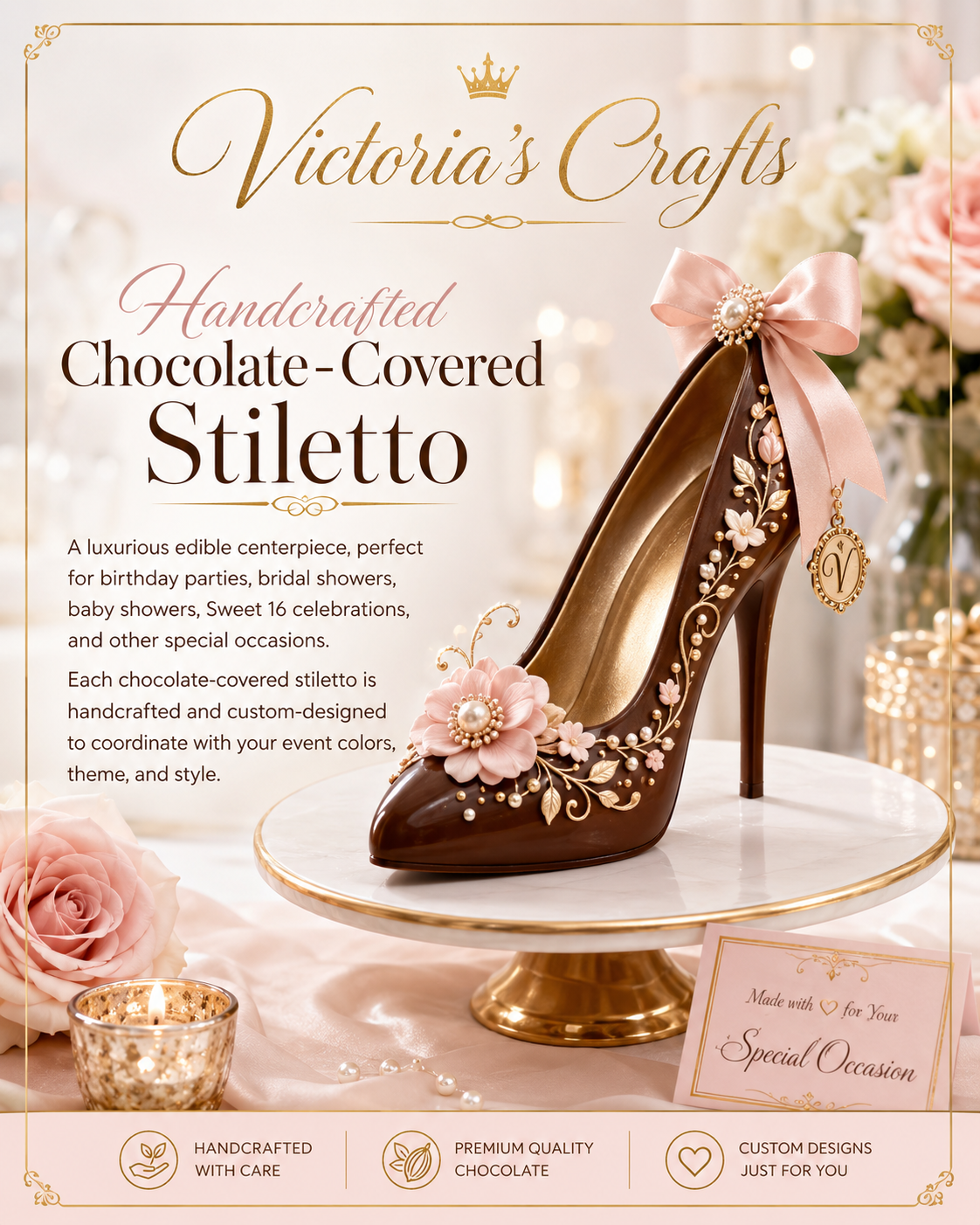 Victoria's Crafts Signature Chocolate Covered Stilettos