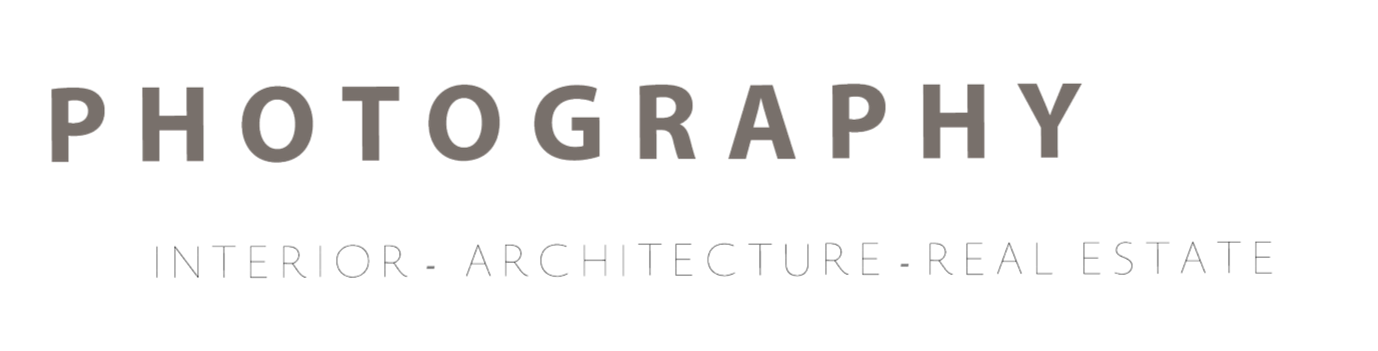 Logo for a photography business with the words "Interior, Architecture, Real Estate".
