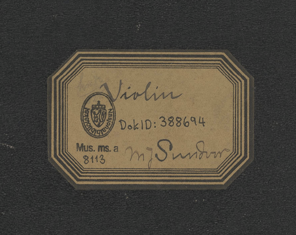 Johannes Sundvor sin «Violin»-bok