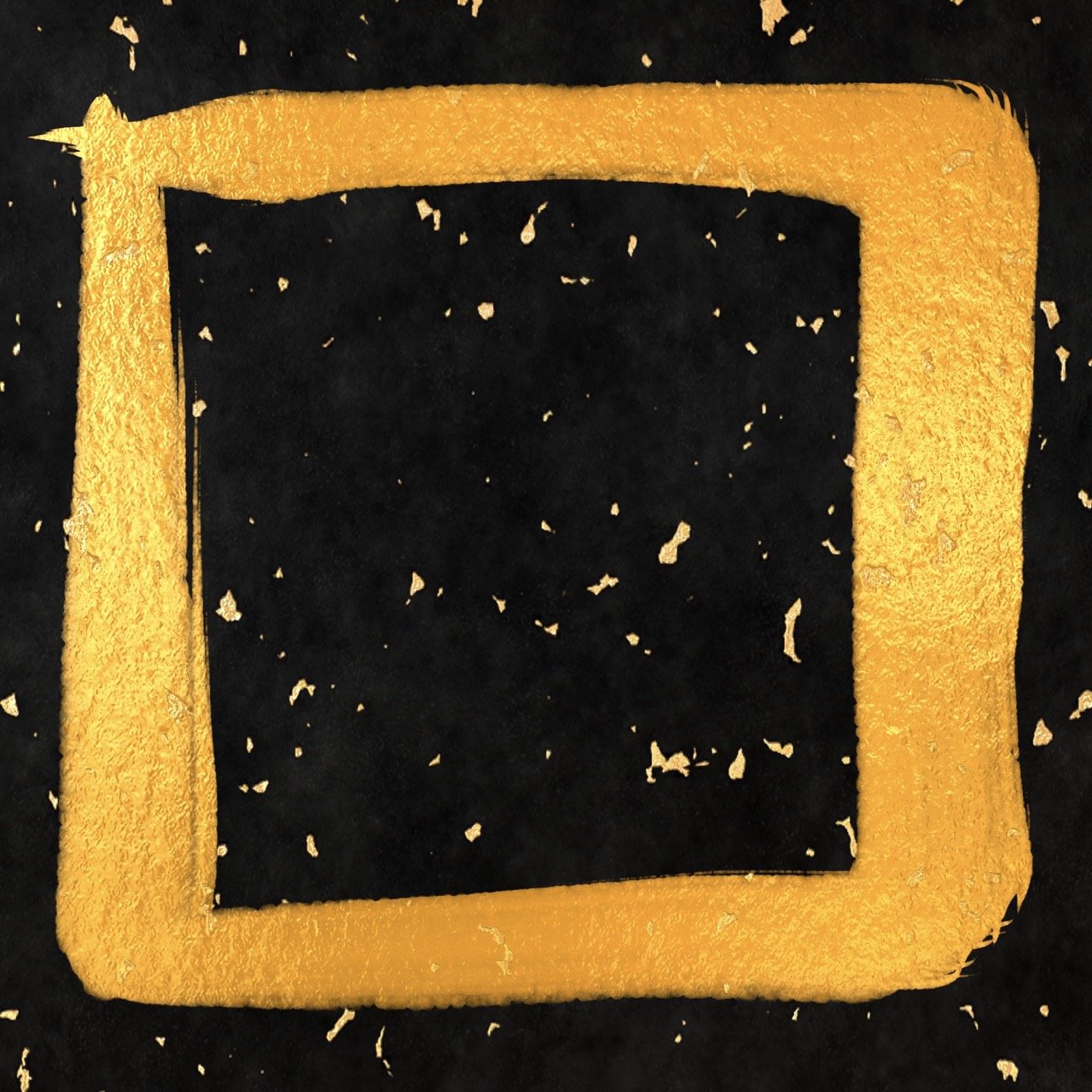 Painted golden square symbolizing The Wizard of Wyrd's Mindfulness Training offering.