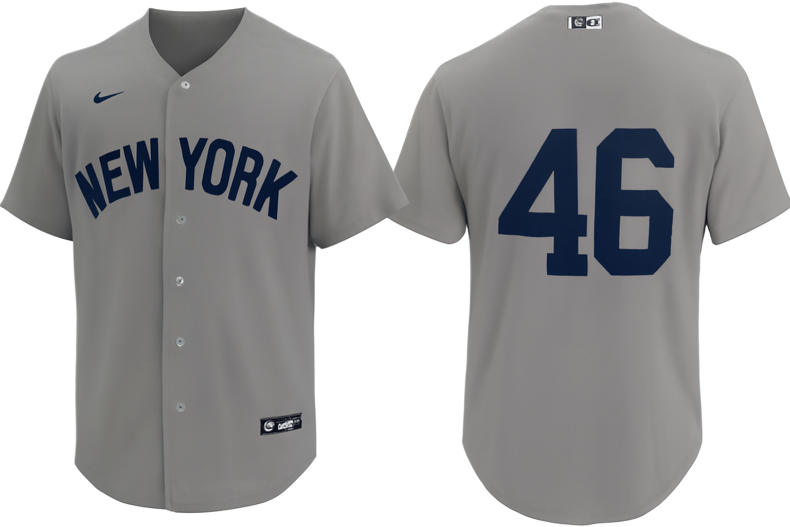 New York Yankees #46 Field Of Dreams Cool Base Jersey Grey