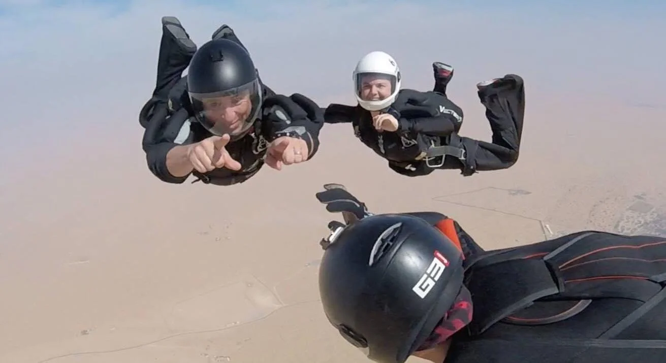 Paul and Shona Morgan enjoying their passion of skydiving