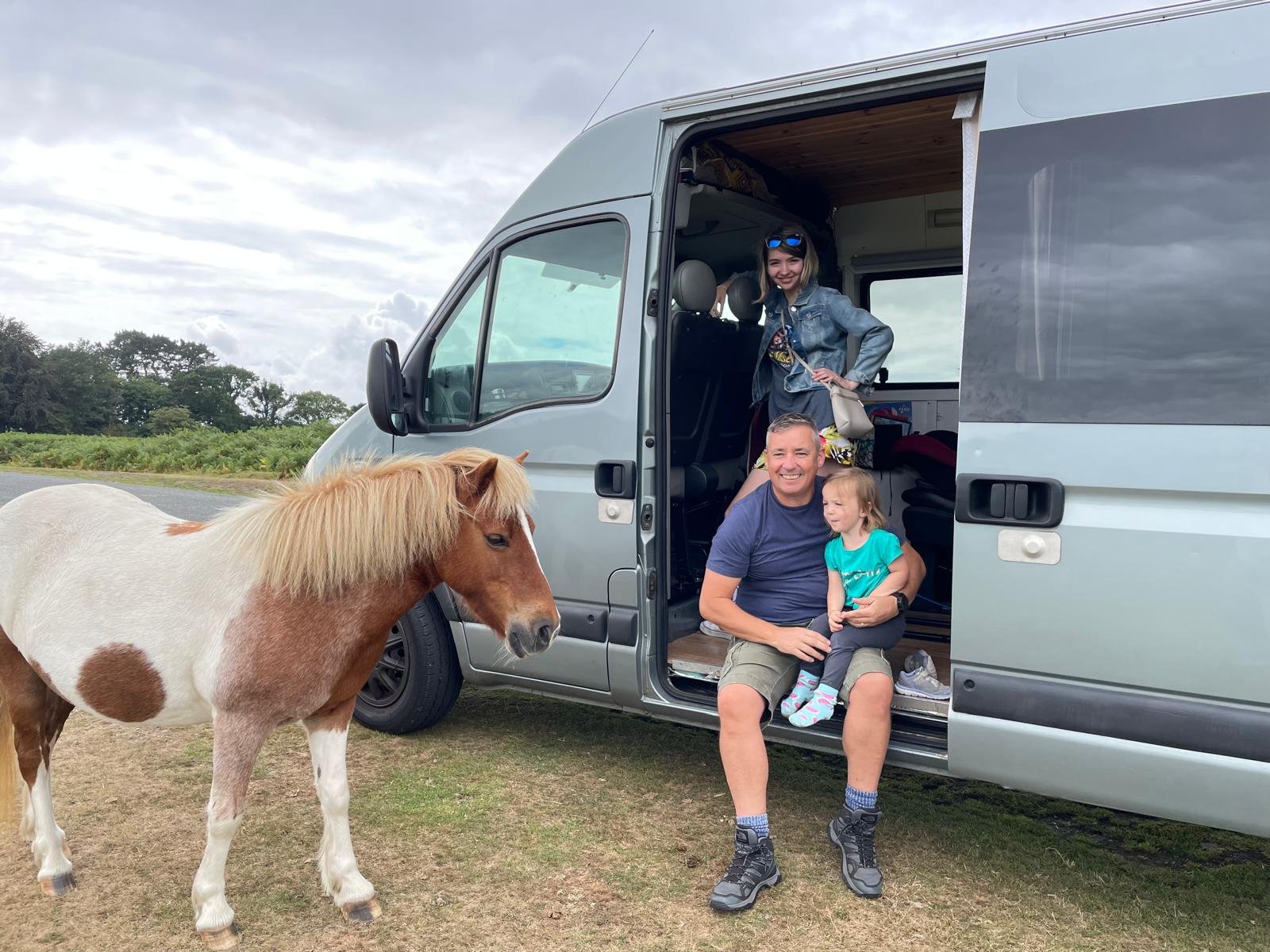Paul Morgan with family and their VW Campervan Hire Inverness - TXM Campers