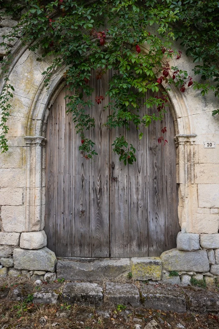 Door on Rue du Chapitre in Oppede-les-Vieux France