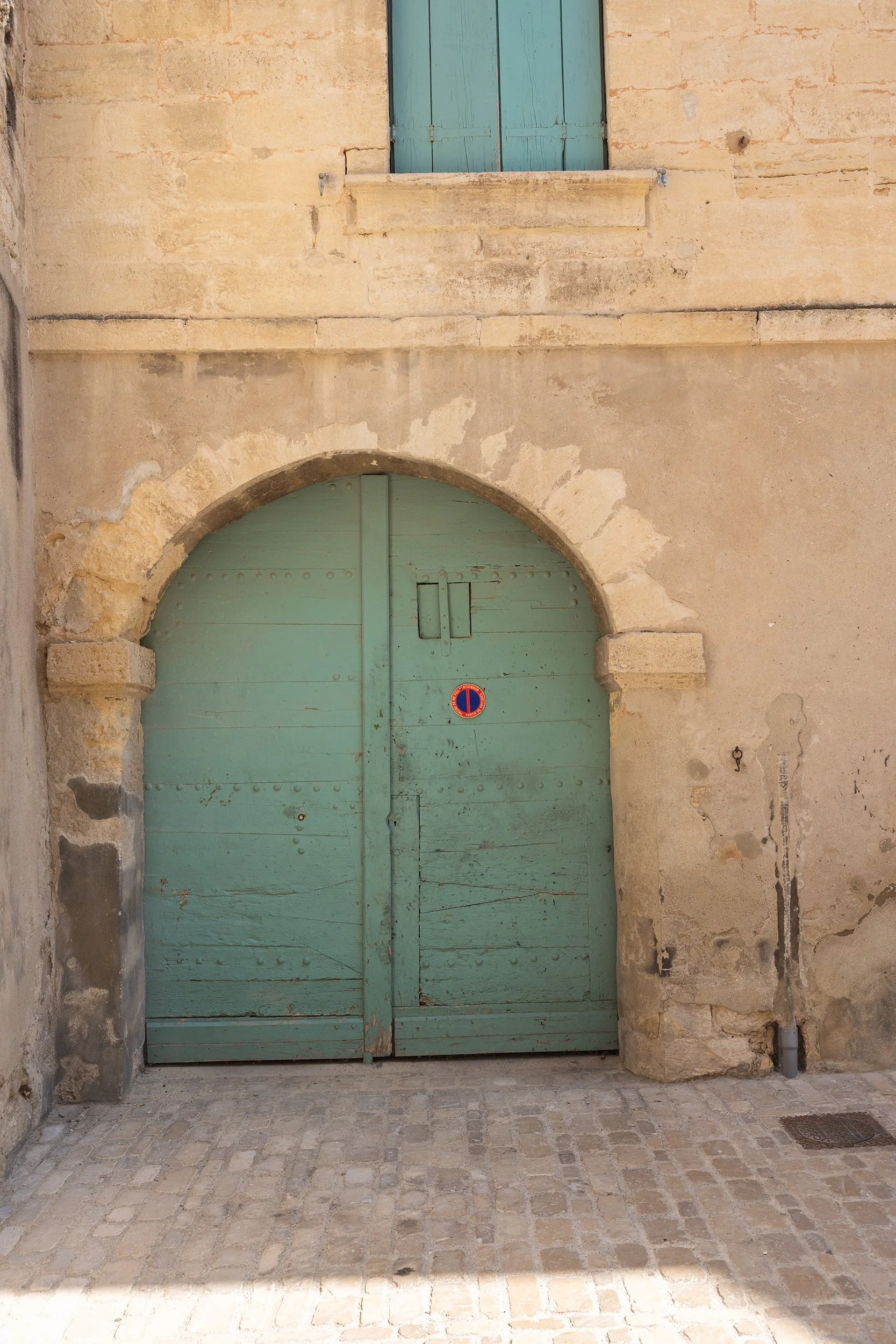 Door on Rue du Dr Blanchard in Uzes, France