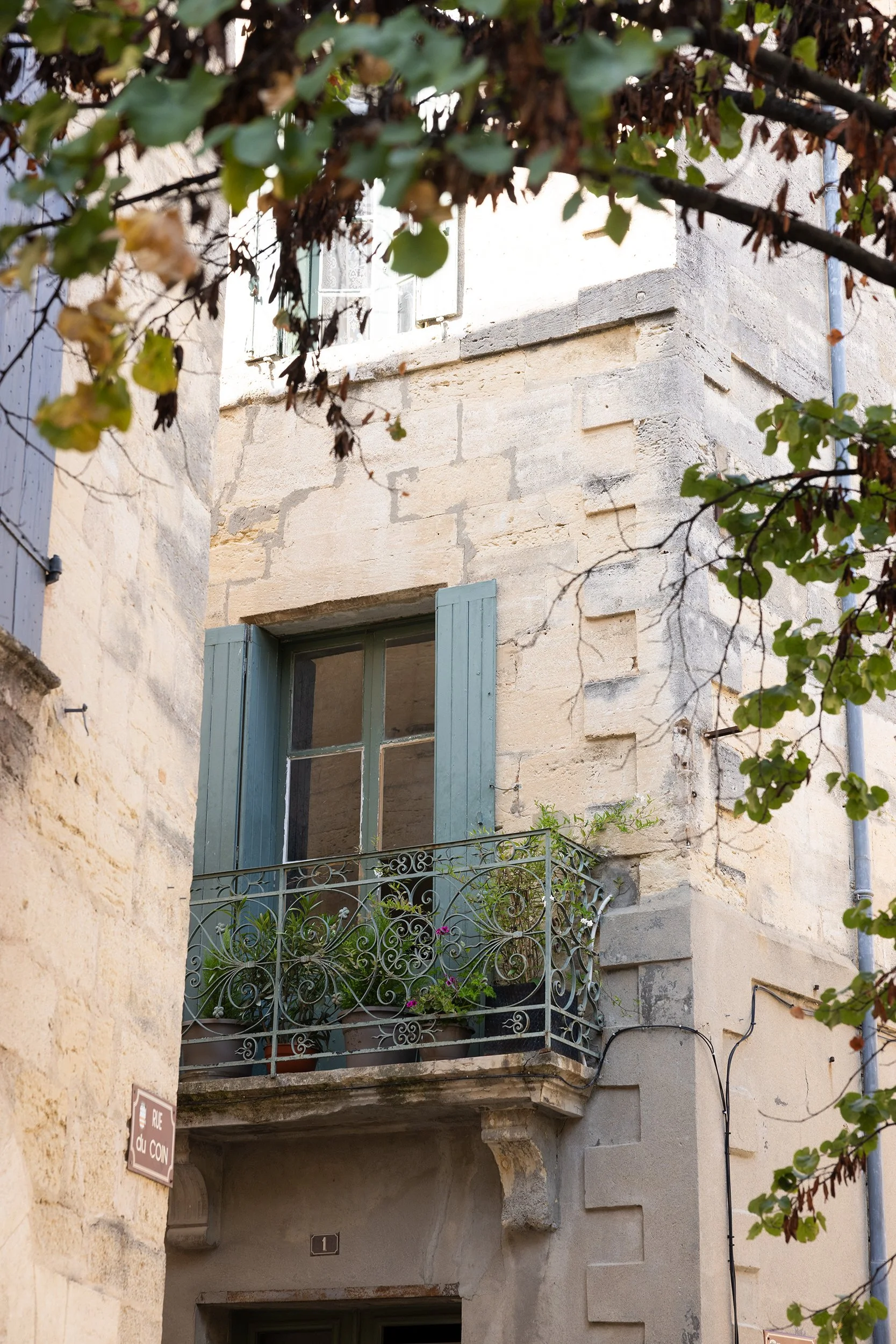 Balcony on Rue Gaston Chauvet, Uzes, France