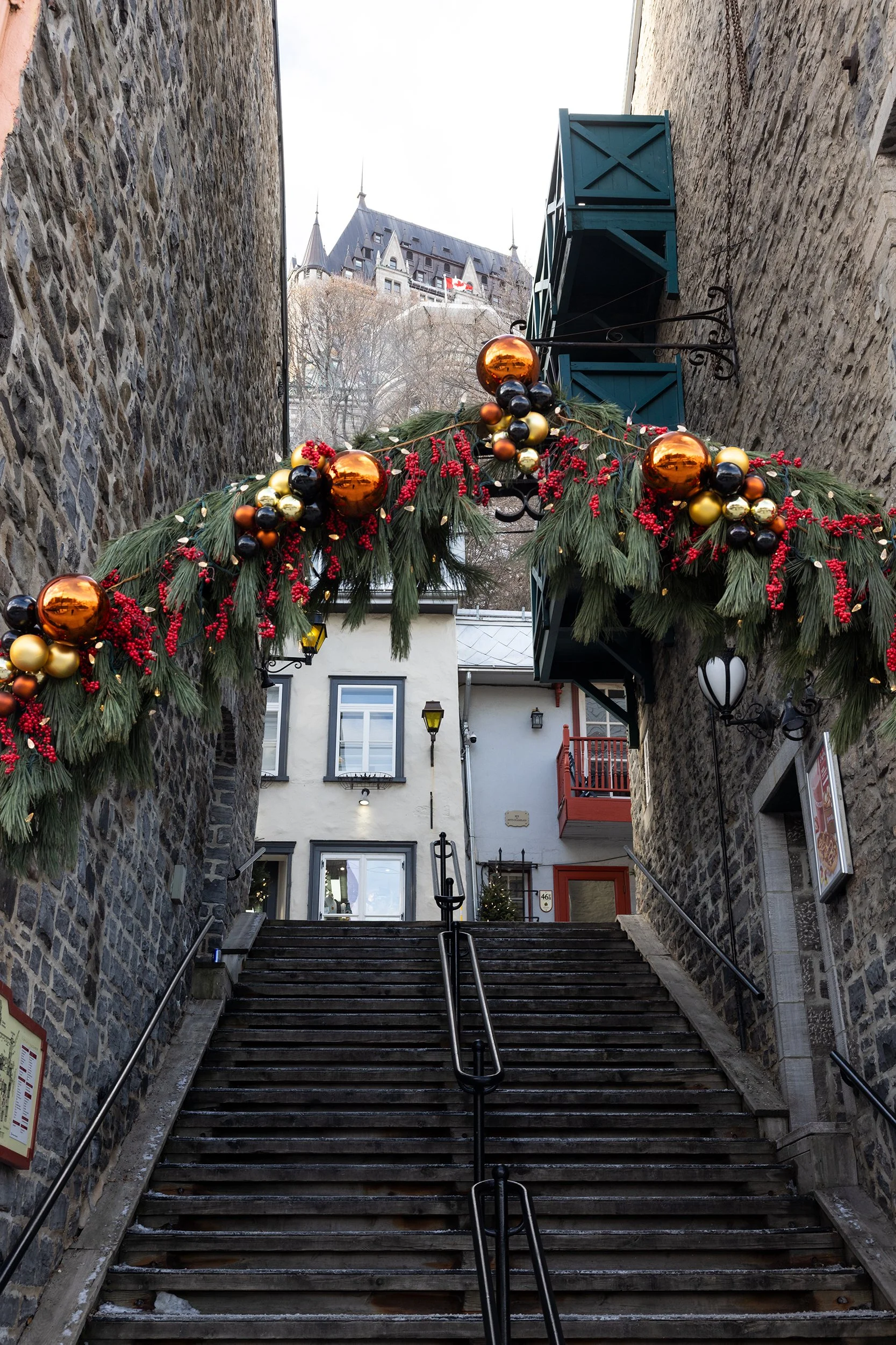 Cul-de-Sac Stairs in Quebec City, Canada