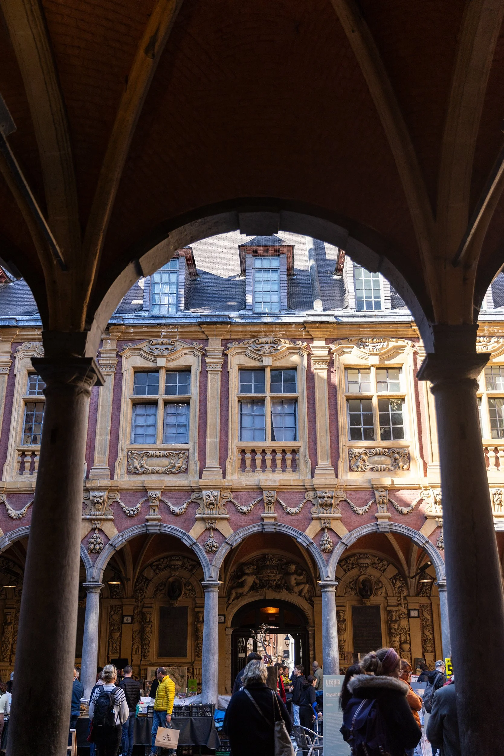 Old Book Market at Vieille Bourse (Old Stock Exchange), Lille, France