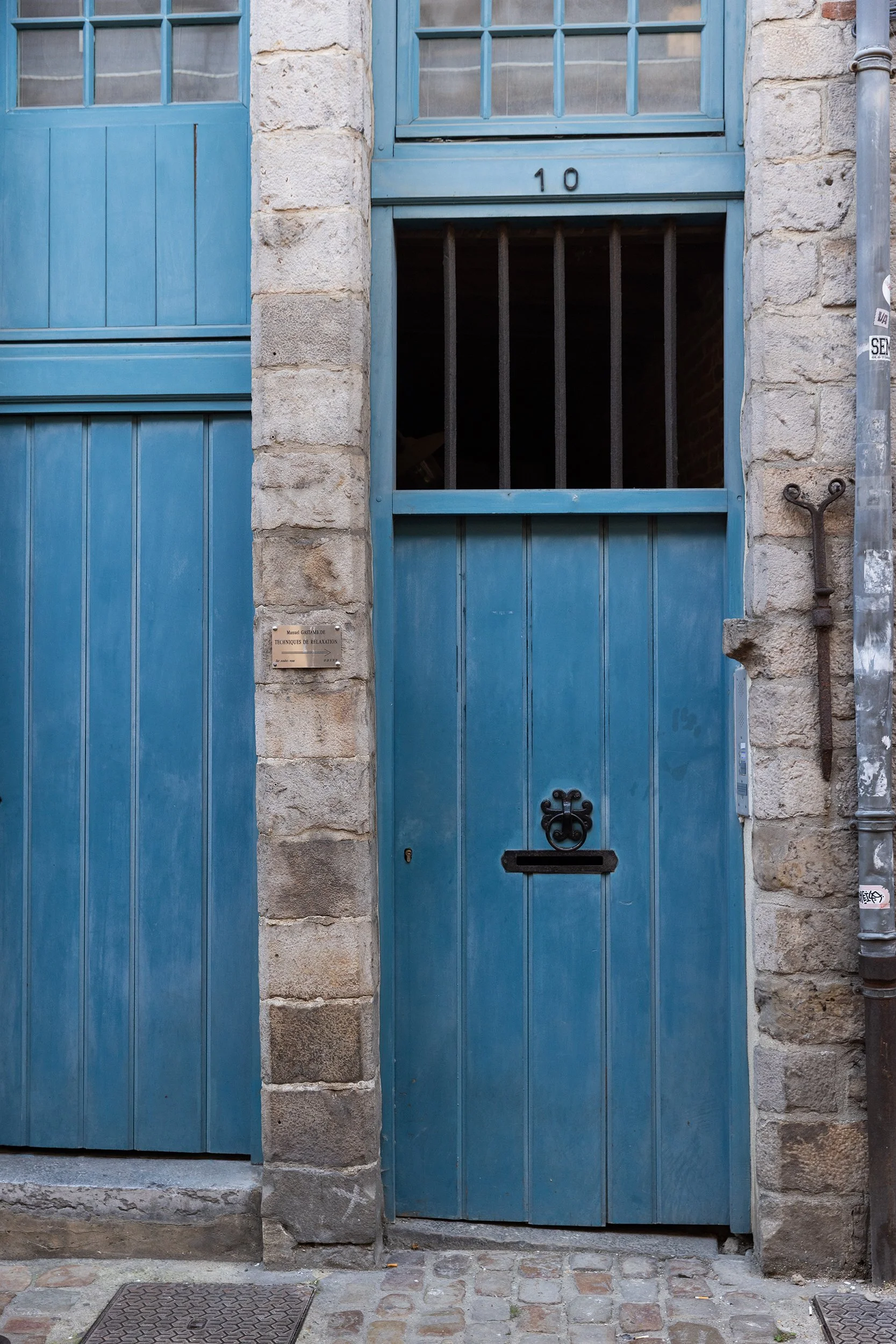 Blue door in Lille, France
