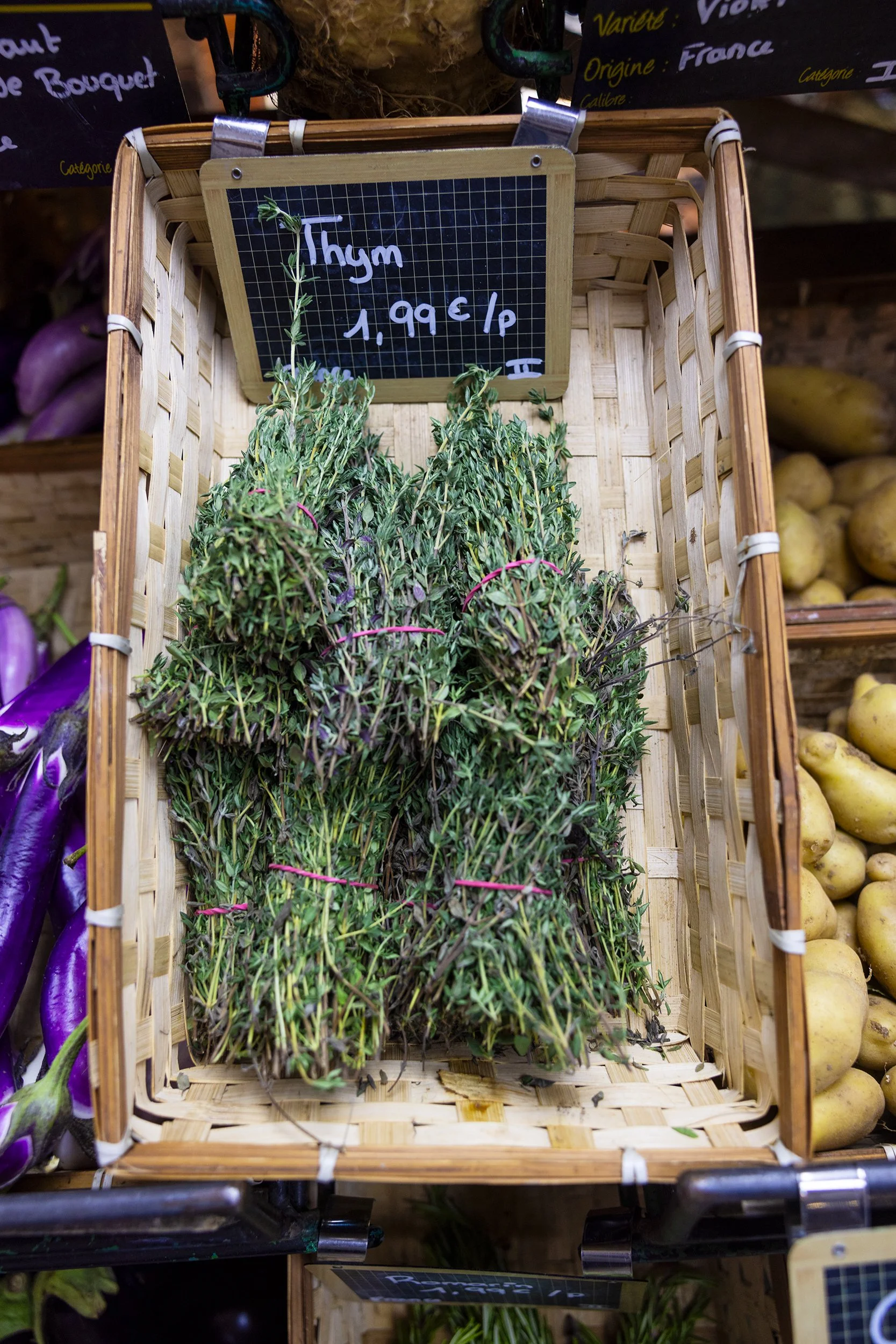 Fresh thyme at Les Halles d'Avignon