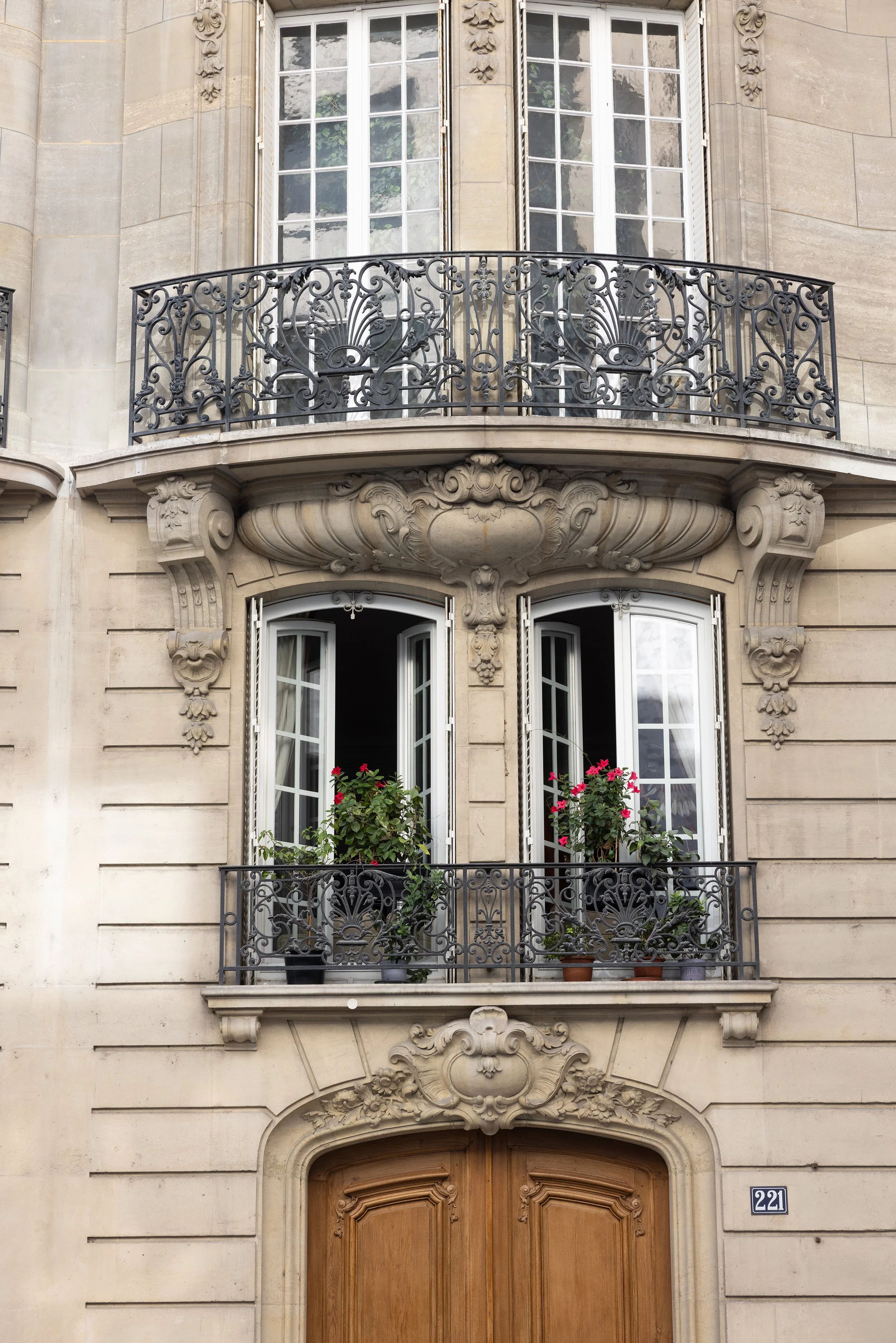 Balconies on Rue de l'Université, Paris