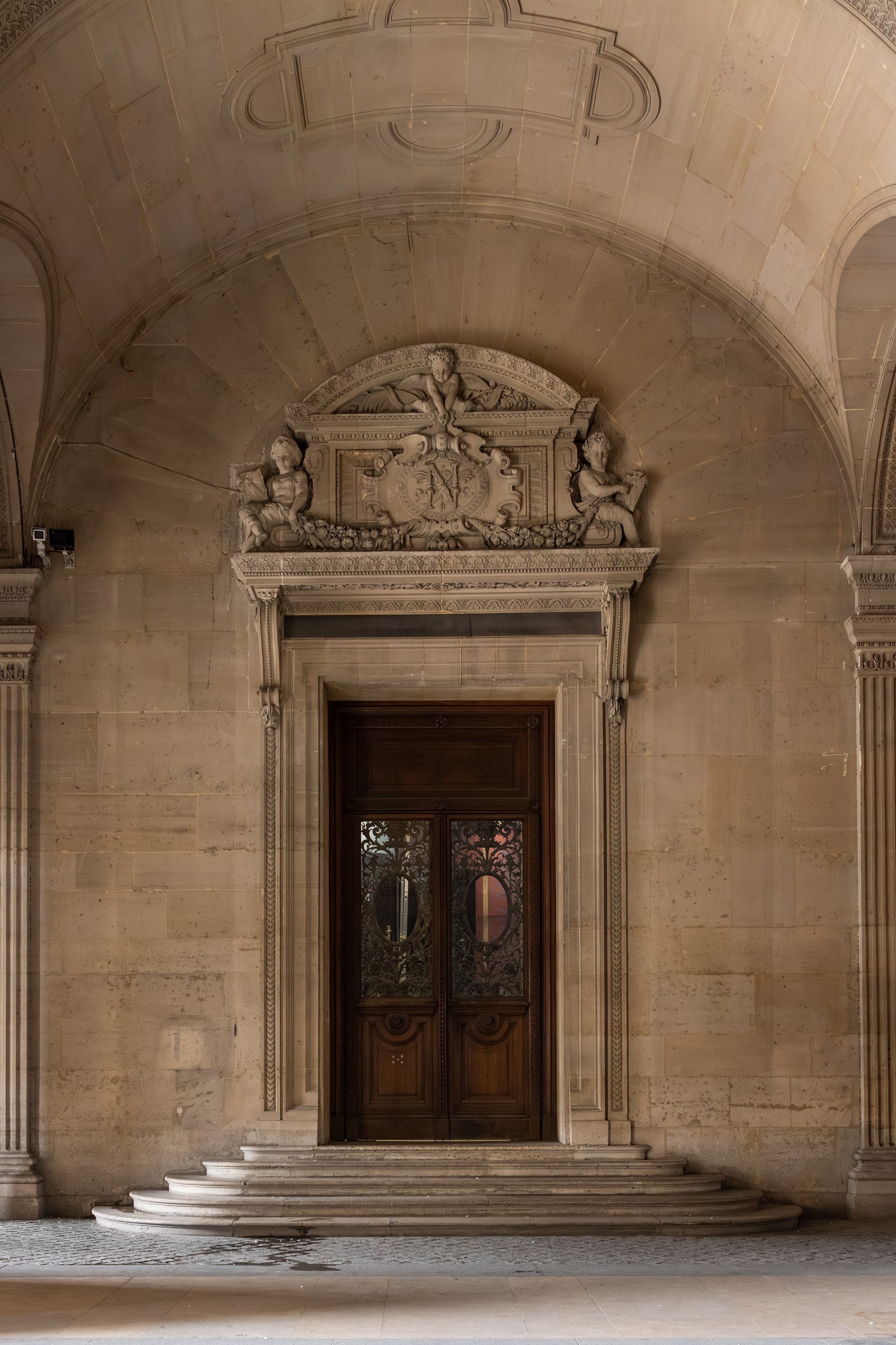 Doorway in Passage Richelieu at the Louvre Museum