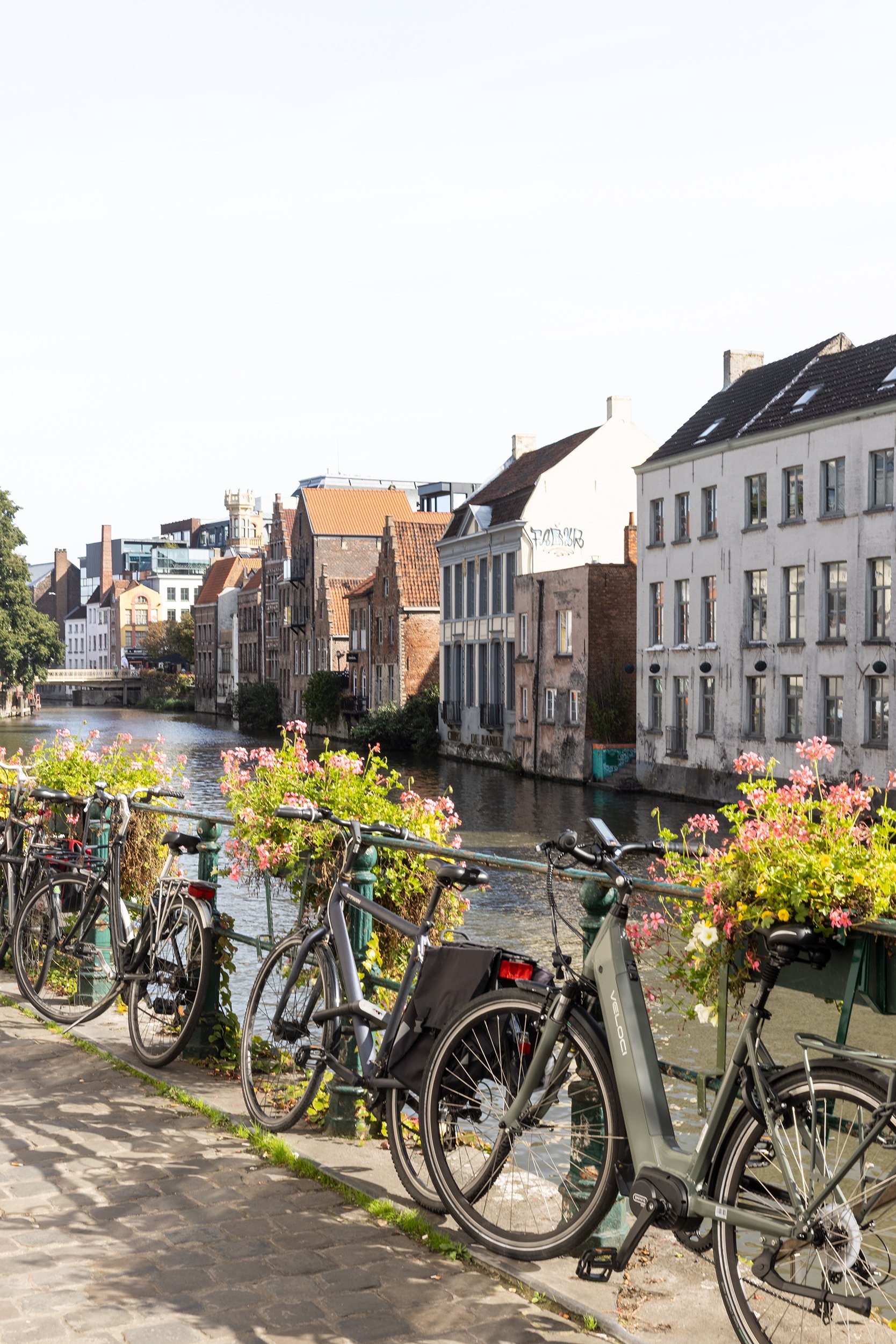 The embankmentof the Leie River along Kraanlei, Ghent (Copy)