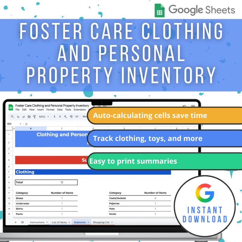 Foster Care Child Belongings Tracker