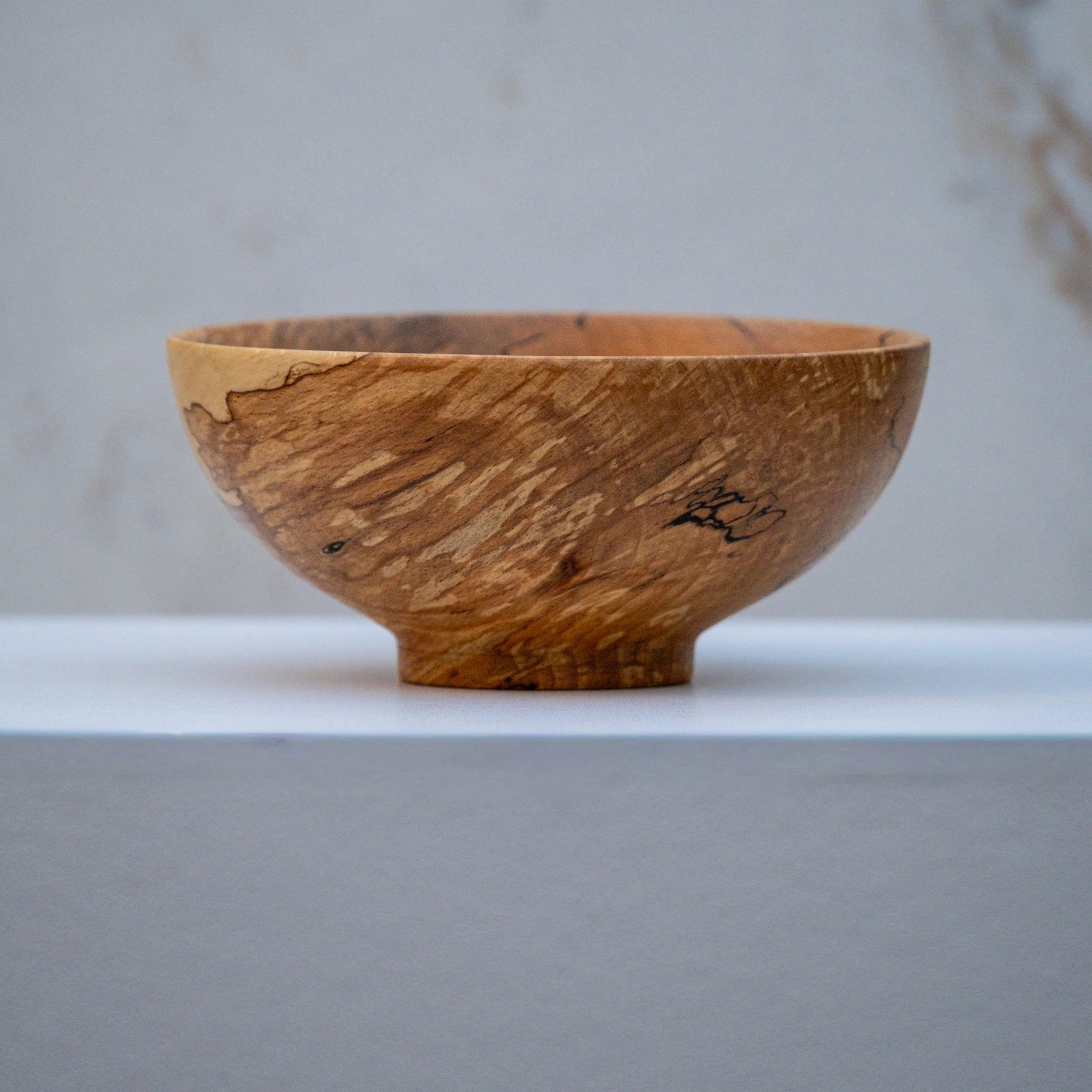 Pedestal Bowl in Spalted Beech ii