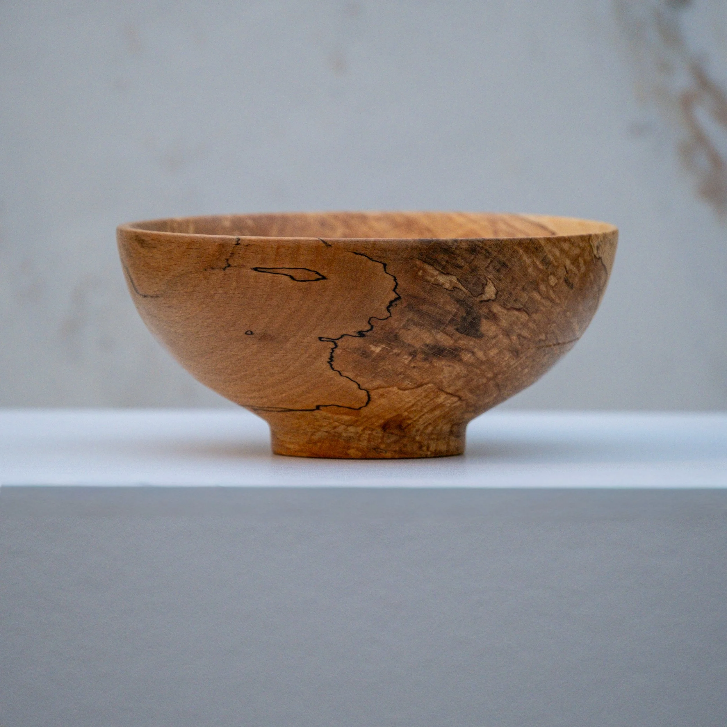 Pedestal Bowl in Spalted Beech iii