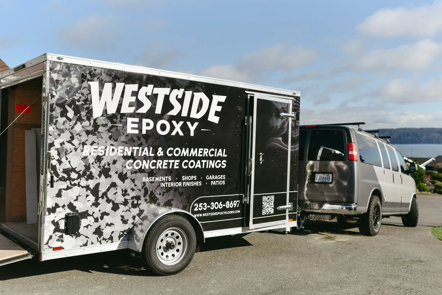 You might see us rolling through the neighborhood.
Our brand-new trailer wrap is officially on the move! 🔥 We&rsquo;re out here installing high-end epoxy floors that look as good as they perform.
✨ Garages ✨ Shops ✨ Patios ✨ And more
If you spot the