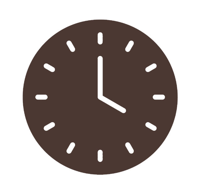 An analog clock showing 3:00.