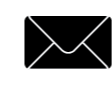 Outline of an envelope icon.