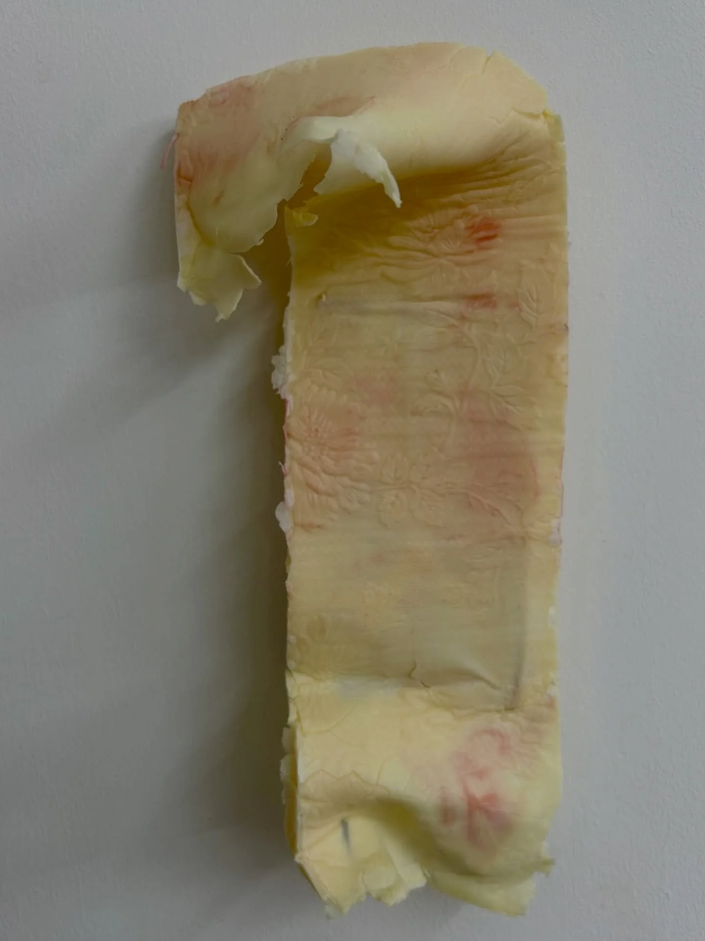 Peeling back the layers: 
Domestic fragment 1 

Polyurethane, makeup, wood 
27cm x 12cm x 8cm