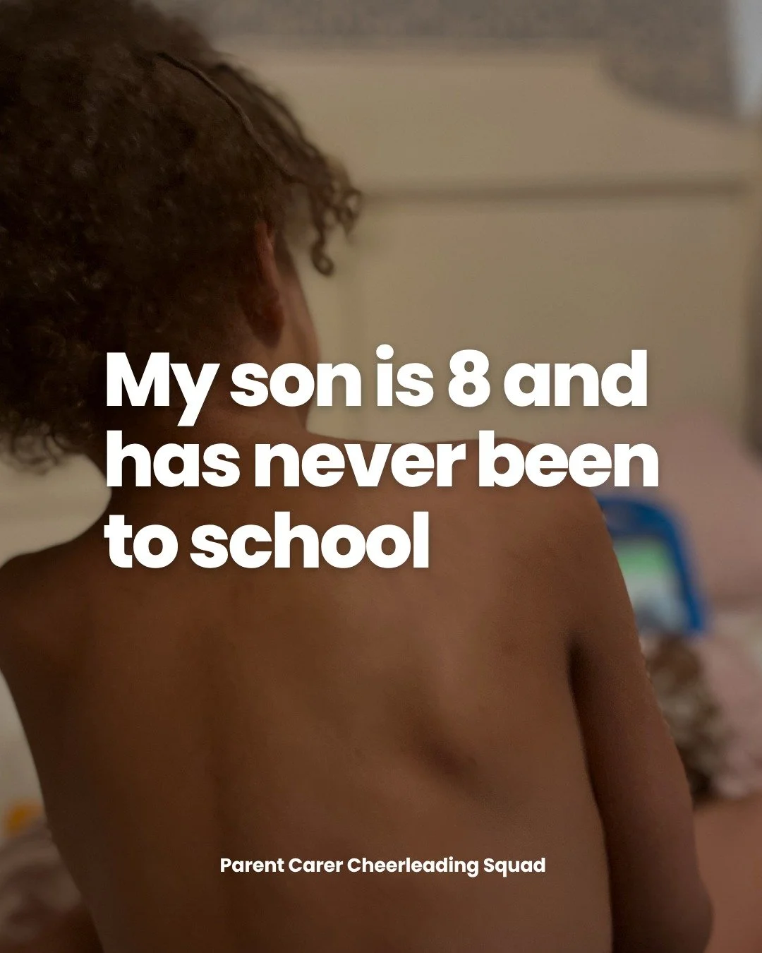My son is eight years old and has never been to school.

That's a very simple sentence for something that has taken up an enormous part of our lives.

We didn't decide school wasn't for him and walk away.

We fought for a specialist school place. We 
