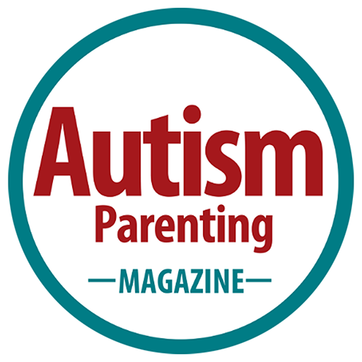 Autism Parenting Magazine logo with a circular design and bold red and teal text.