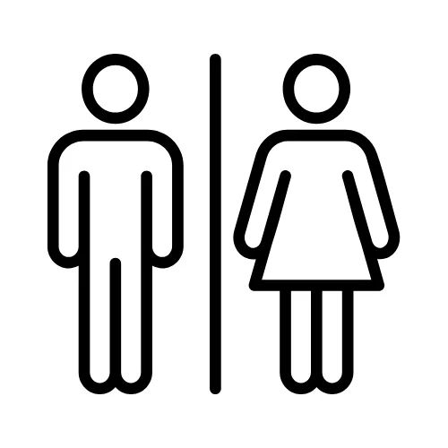 Icon representing men's and women's health services, including hormone therapy and annual wellness exams.