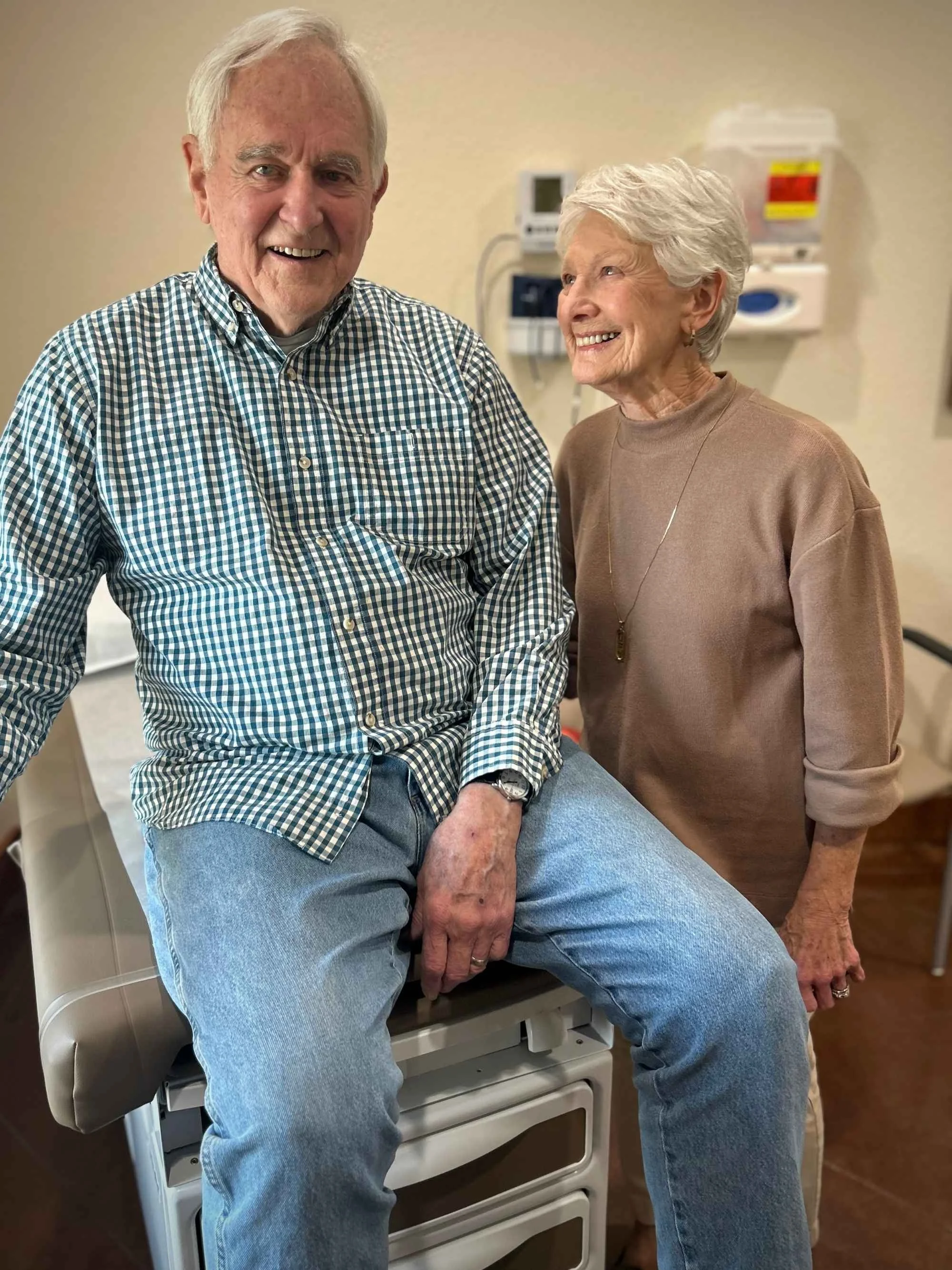 New patients visiting a primary care exam room at The Clinic at Glen Rose in Glen Rose, Texas.