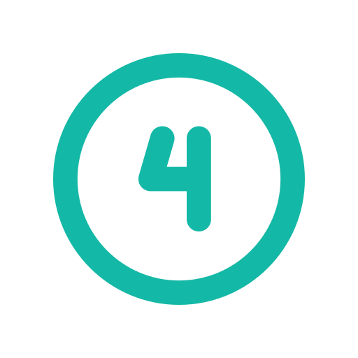 Number 4 inside a circle