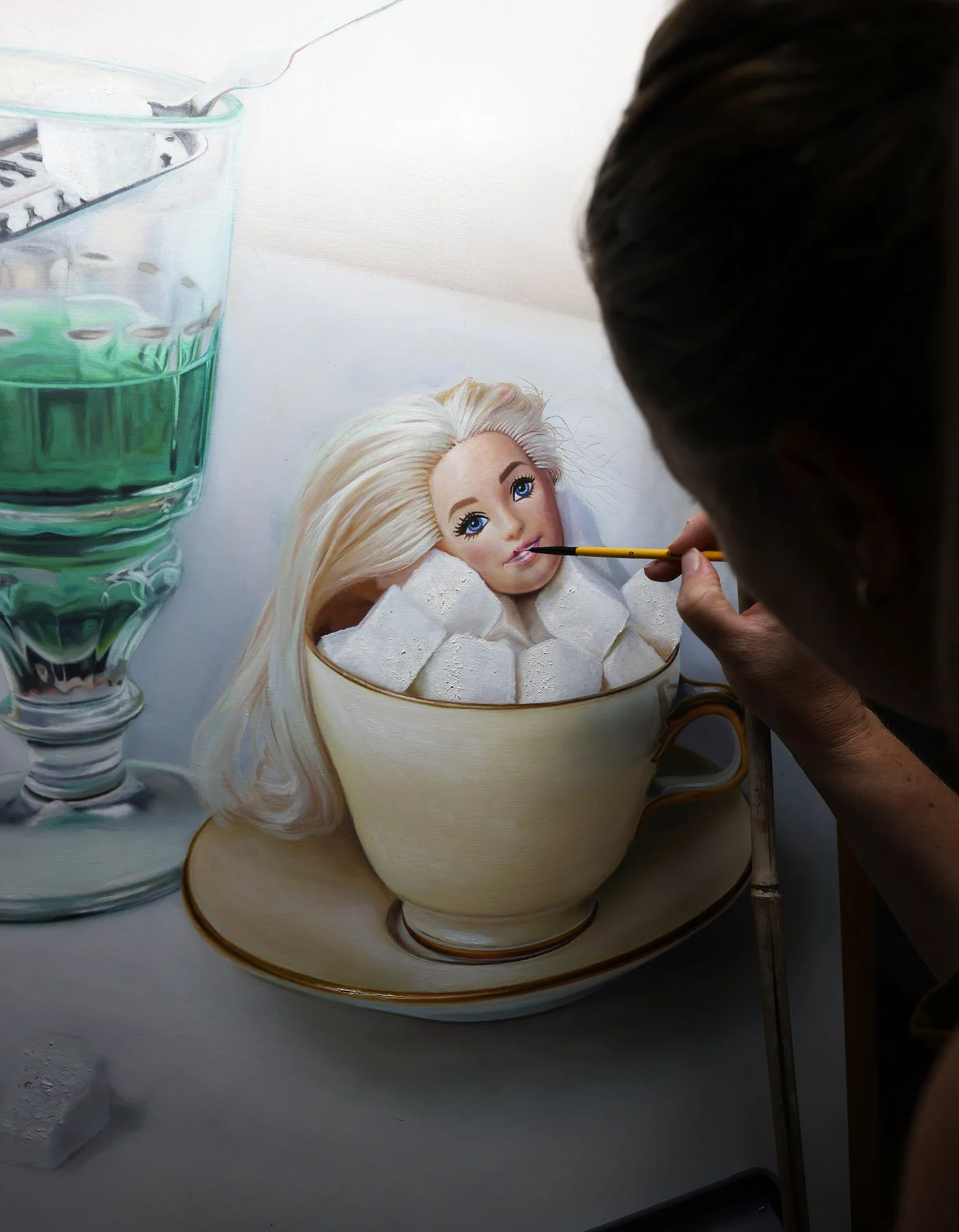 Holy Sugar, oil painting by Tereza Barnard, cropped detail