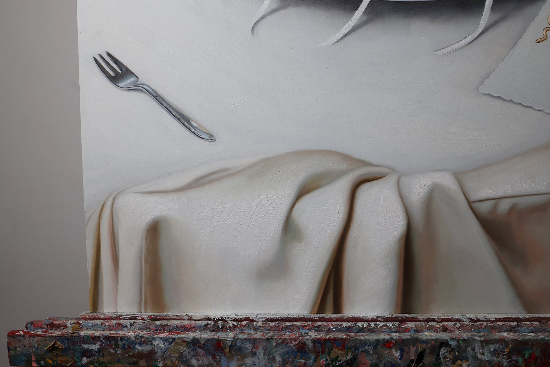 Tereza Barnard-with compliments-details of shirt-you shouldnt have series, fabric painting.jpg