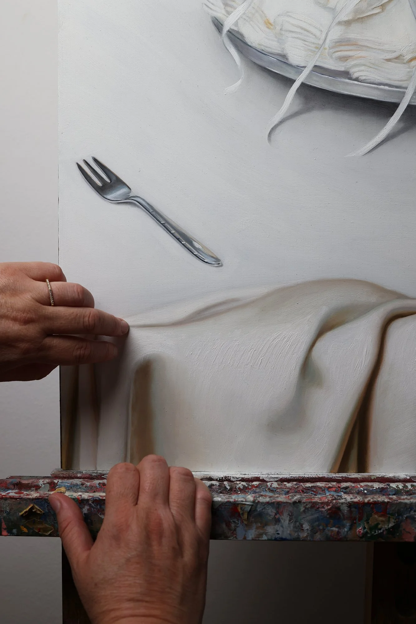 Tereza Barnard, With Compliments, You Shouldn't have series, oil on plexiglass